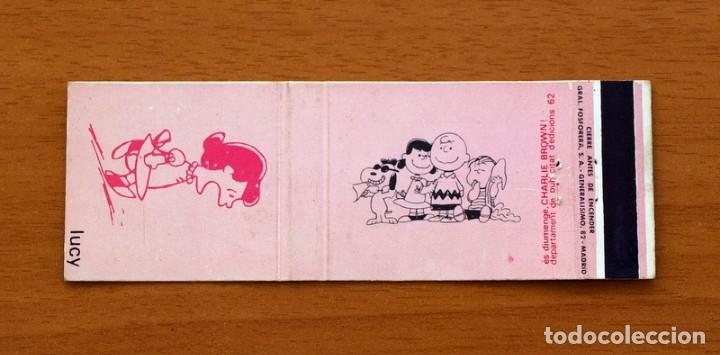 Cajas de Cerillas: Carterita de cerillas - Snoopy y sus amigos - Lucy van Pelt - General Fosforera