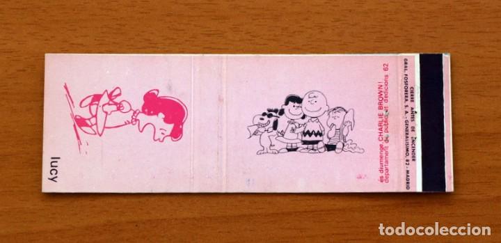 Cajas de Cerillas: Carterita de cerillas - Snoopy y sus amigos - Lucy van Pelt - General Fosforera