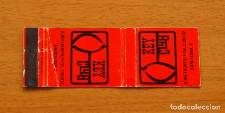 Cajas de Cerillas: Club Key, Calle Beethoven, Barcelona - Johnnie Walker - Carterita de cerillas - Fosforera Espa&ntilde;ola