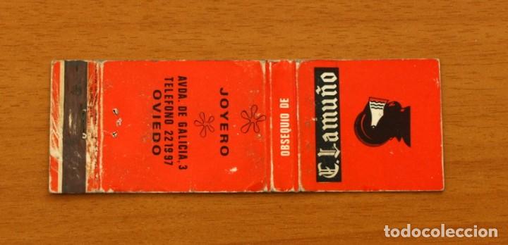 Cajas de Cerillas: Joyer&iacute;a E. Lamu&ntilde;o, Joyero, Avda. de Galicia, Oviedo - Carter&iacute;ta de cerillas - General Fosforera