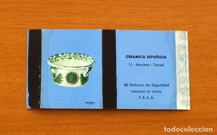 Cajas de Cerillas: Cer&aacute;mica Espa&ntilde;ola - N&ordm; 11, Mortero, Teruel - Caja de cerillas - Fosforera Espa&ntilde;ola 1968