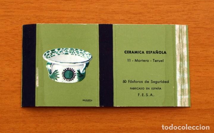 Cajas de Cerillas: Cer&aacute;mica Espa&ntilde;ola - N&ordm; 11, Mortero, Teruel - Caja de cerillas - Fosforera Espa&ntilde;ola 1968
