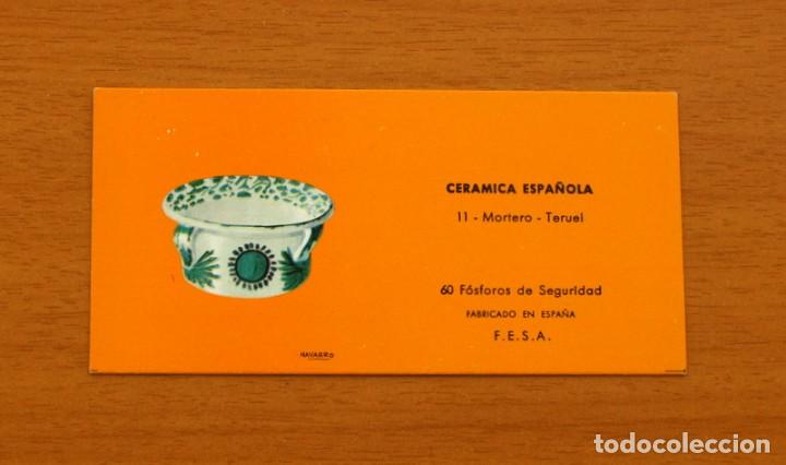 Cajas de Cerillas: Cer&aacute;mica Espa&ntilde;ola - N&ordm; 11, Mortero, Teruel - Caja de cerillas - Fosforera Espa&ntilde;ola 1968