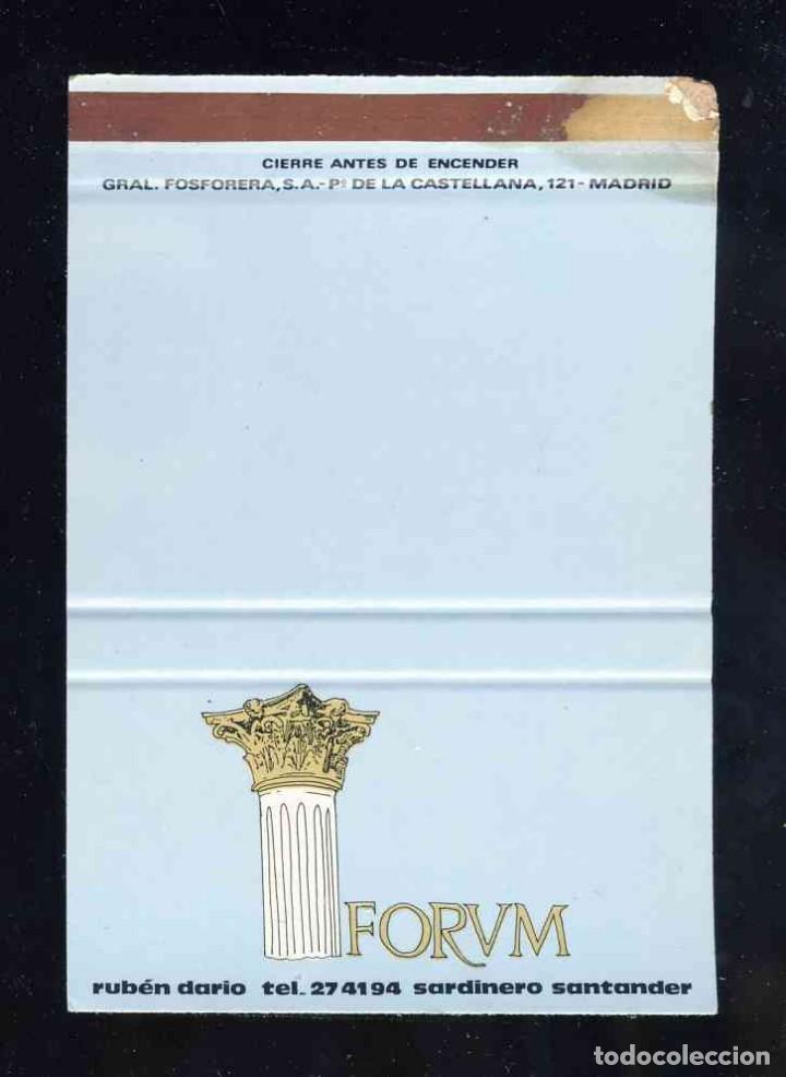 Cajas de cerillas: Caja de cerillas de solapa: FORUM, Santander - Foto 1
