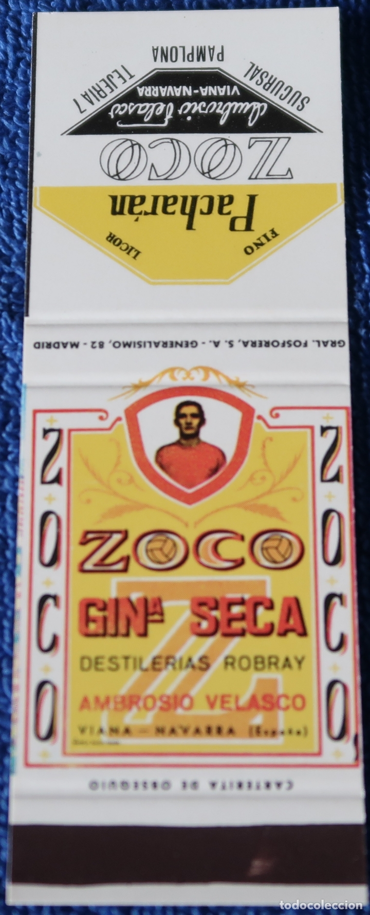 Cajas de cerillas: Pacharan Zoco - Ginebra seca - &iexcl;Caja de cerillas plancha!