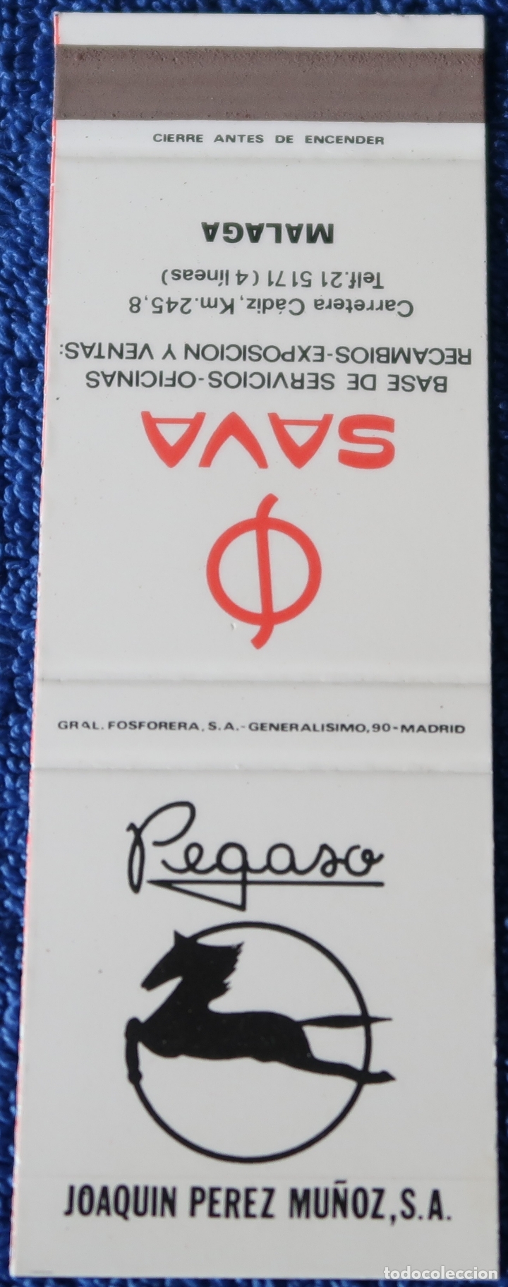 Cajas de cerillas: sava - pegaso - &iexcl;Caja de cerillas plancha!