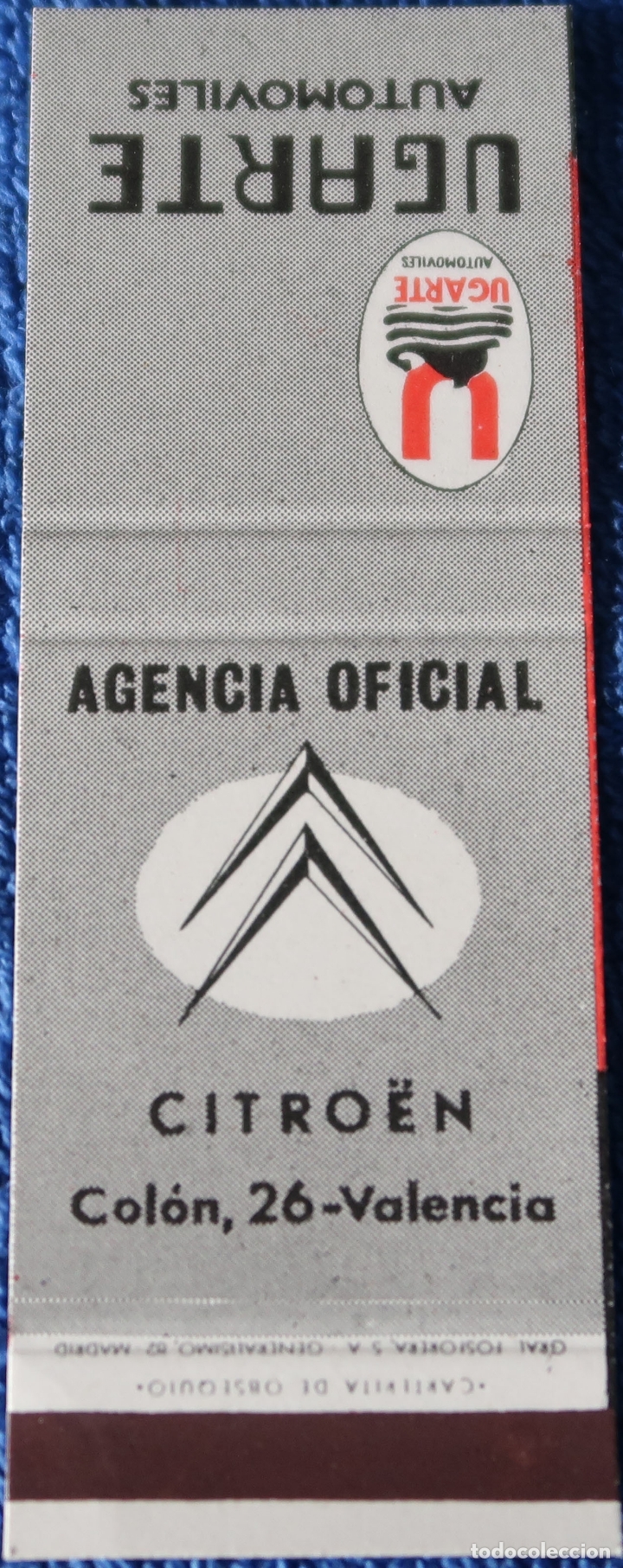 Cajas de Cerillas: Citroen - Agente Oficial - &iexcl;Caja de cerillas plancha!