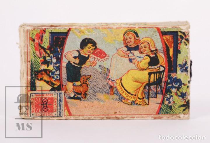 Cajas de cerillas: Antigua Cajita Cerillas Litografiada - G de Medici, N&ordm; 19 - Fabriche Riunite di Fiammiferi, Milano