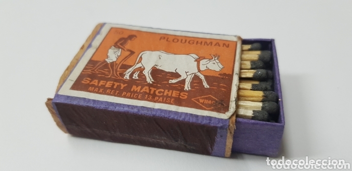 Cajas de Cerillas: Caja de cerillas - ploughman - cerillas de la india - car153