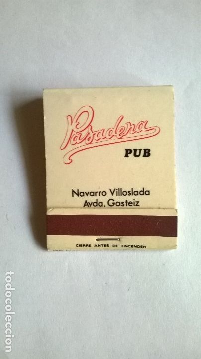Cajas de cerillas: Caja cerillas Pasareda vitoria - Foto 1