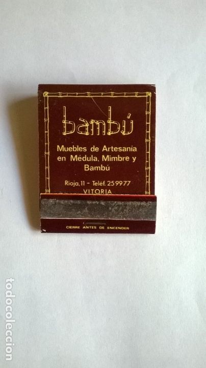 Cajas de cerillas: Caja cerillas Bambu vitoria - Foto 1