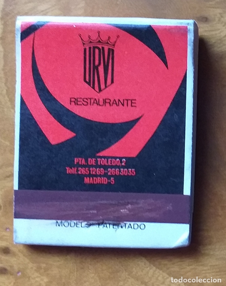 Cajas de cerillas: CAJA CERILLAS RTE. URVI - Foto 1