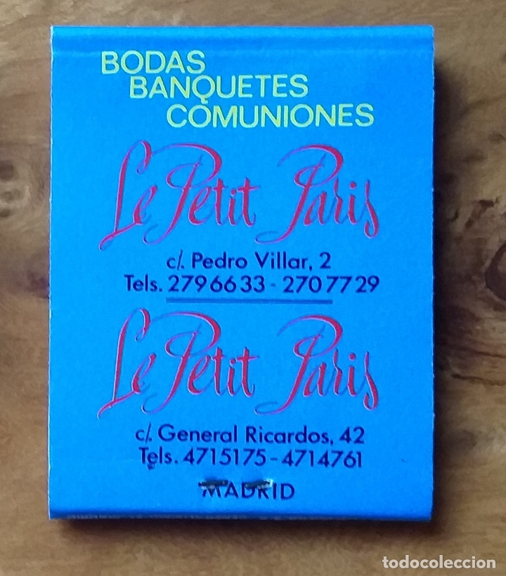 Cajas de cerillas: CAJA CERILLAS LE PETIT PARIS - Foto 1