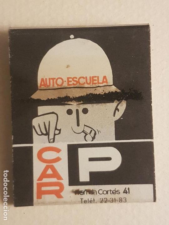 Cajas de Cerillas: AUTO ESCUELA CAR P  PUBLICIDAD CAJA DE CERILLAS