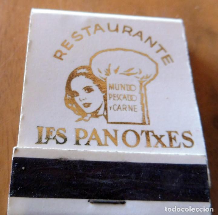 Matchboxes: CAJA DE CERILLAS - RESTAURANTE LES PANOTXES - BARCELONA - (VER FOTOS)