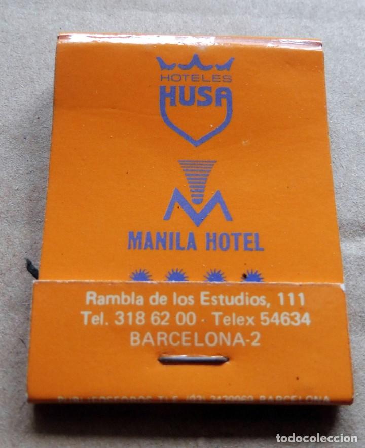 Bo&icirc;tes d'Allumettes: CAJA DE CERILLAS - MANILA HOTEL - BARCELONA - (VER FOTOS)
