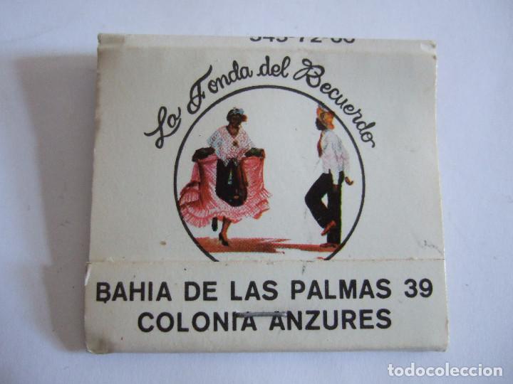 Cajas de cerillas: CARTERILLA DE CERILLAS - LA FONDA DEL RECUERDO - TEQUILA SAUZA - COMPLETA