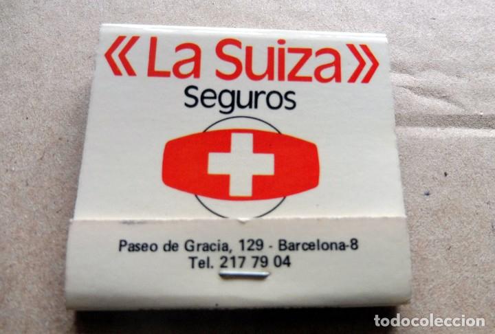 Matchboxes: CAJA DE CERILLAS - LA SUIZA SEGUROS - BARCELONA - ANTONIO FONT