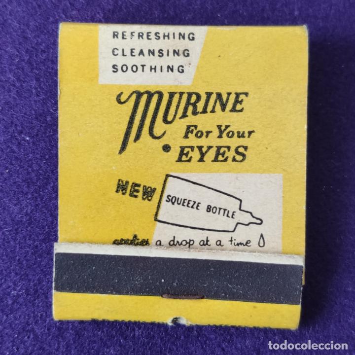 Bo&icirc;tes d'Allumettes: CAJA DE CERILLAS. MURINE FOR YOUR EYES. SIN USAR.