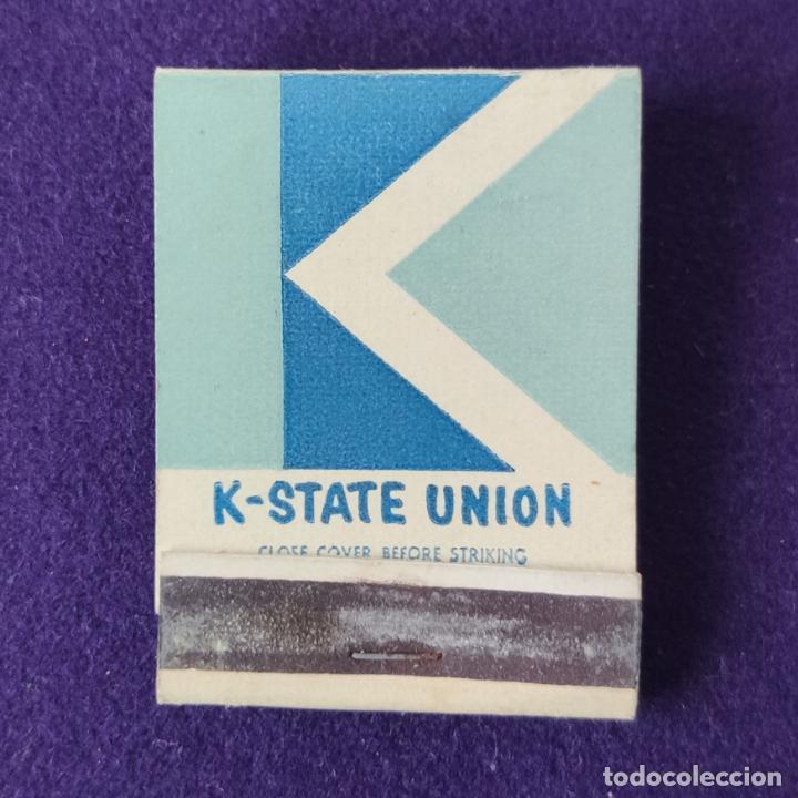 Bo&icirc;tes d'Allumettes: CAJA DE CERILLAS. K-STATE UNION. USADA.