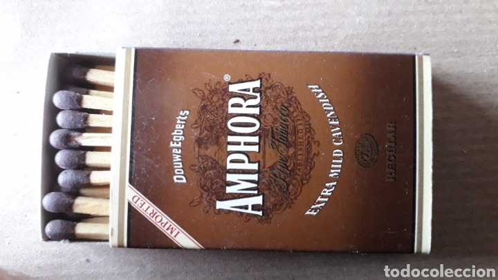 Cajas de cerillas: CERILLAS TABACO DE PIPA AMPHORA (MARRON Y ROJA) - Foto 2