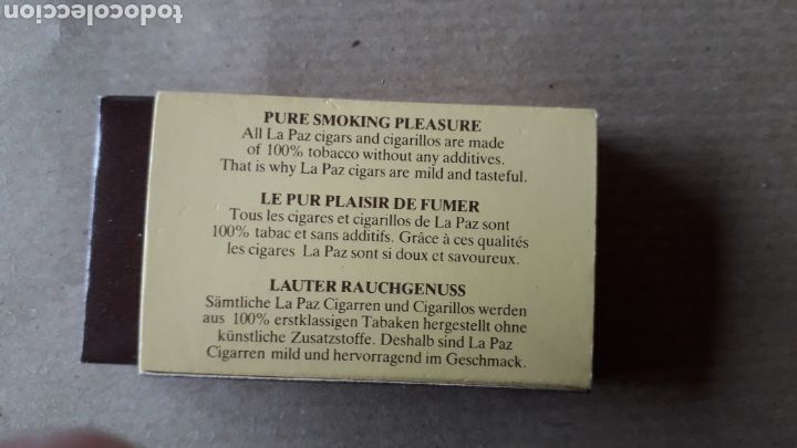Cajas de cerillas: CERILLAS CIGARRITOS LA PAZ - Foto 2