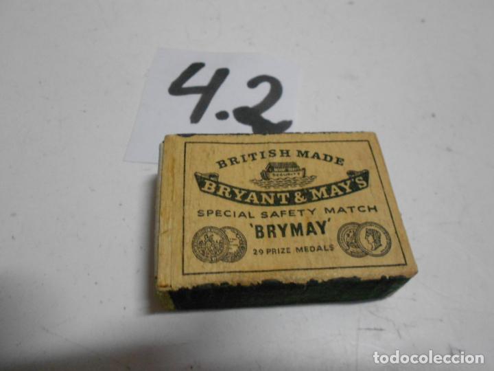 Caixas de F&oacute;sforos: ANTIGUA CAJA DE FOSFOROS O CERILLAS - BRYANT & MAY&acute;S - ENVIO INCLUIDO A ESPA&Ntilde;A