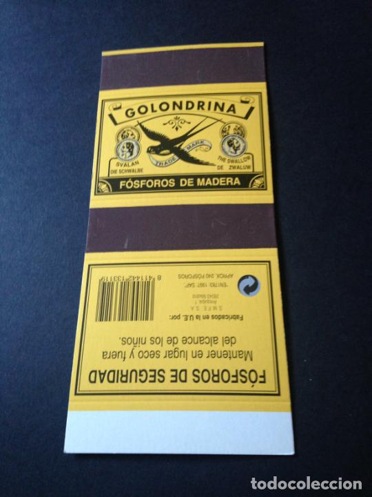 Cajas de cerillas: Golondrina.1 elemento. Caja Grande - Foto 1
