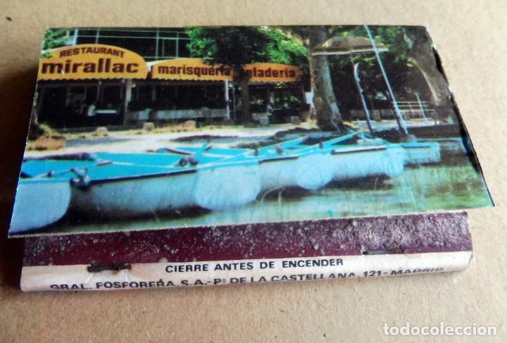 Matchboxes: CAJA CERILLAS - PUBLICITARIA - RESTAURANT MURALLAC - BANOLES - GIRONA - VER FOTOS