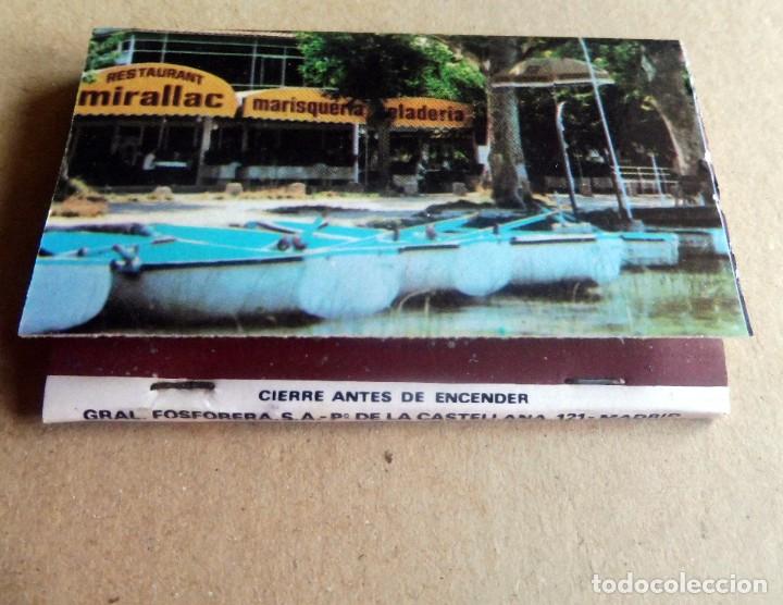 Bo&icirc;tes d'Allumettes: CAJA CERILLAS - PUBLICITARIA - RESTAURANT MIRALLAC - BANYOLES - GIRONA - VER FOTOS