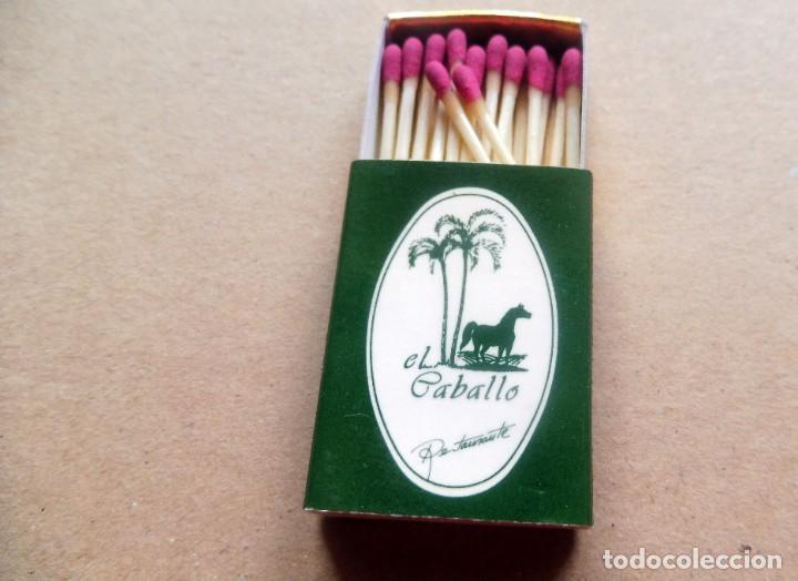 Matchboxes: CAJA CERILLAS - PUBLICITARIA - RESTAURANTE EL CABALLO HOTEL LAS LOMAS - MERIDA - VER FOTOS