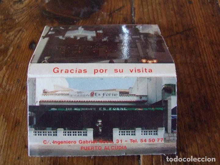 Matchboxes: RESTAURANTE ES FORNE ALCUDIA MALLORCA - CAJA DE CERILLAS - GENERAL FOSFORERA NUEVA