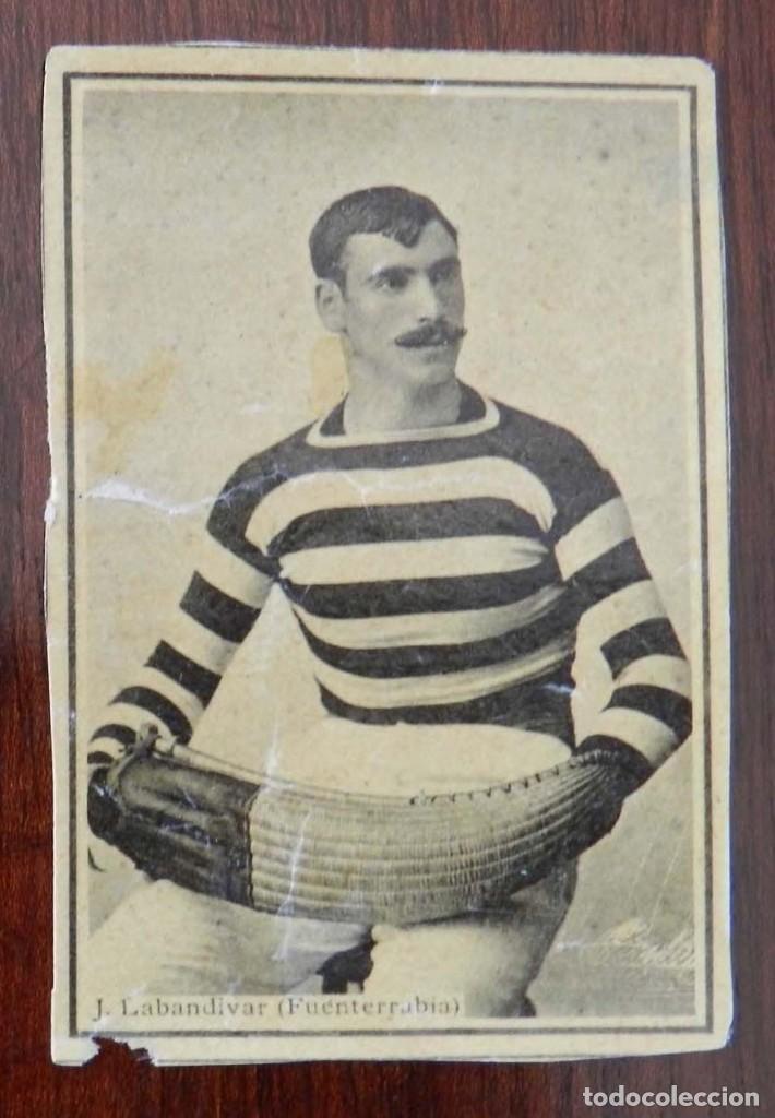Caixas de F&oacute;sforos: Cromo de caja de cerillas Eduardo Roca y hermano Mallorca, Pelotari J. Labandivar (Fuenterrabia), pe