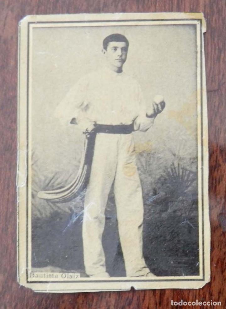 Matchboxes: Cromo de caja de cerillas pelotari Bautista Olaiz, pelota Vasca, Jai alai, cesta punta, Eduardo Roca