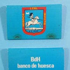 Cajas de Cerillas: LOTE 2 CAJAS DE CERILLAS NUEVAS DEL BANCO DE HUESCA AÑOS 70, SIN USO.