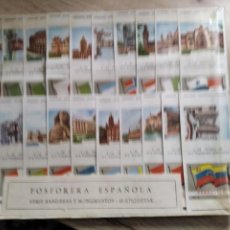 Cajas de Cerillas: -ENVOLTORIO ORIGINAL DE 40 CAJAS DE CERILLAS DE BANDERAS Y MONUMENTOS DEL MUNDO DE FESA.. Lote 222117530