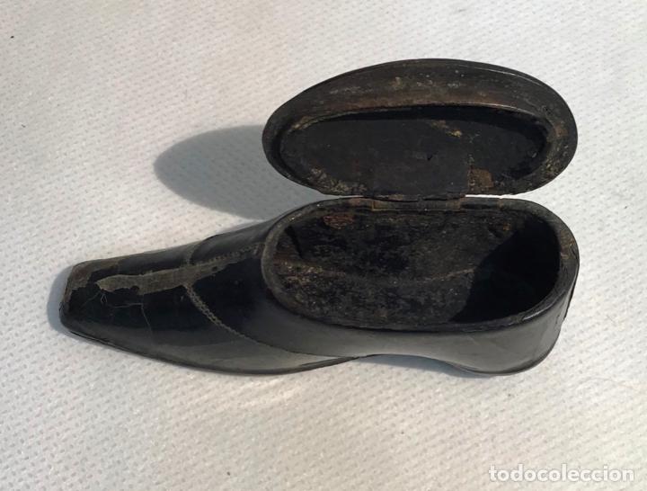 Cajas de cerillas: CERILLERA EN FORMA ZAPATO, S. XIX - Foto 5