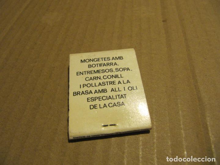 Cajas de cerillas: COMIDAS CAN BALASCH RUBI - Foto 2