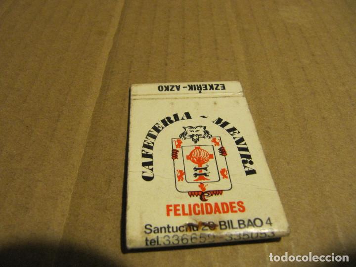 Cajas de cerillas: Cerillas - Bilbao - Cafeteria Menika - Foto 2