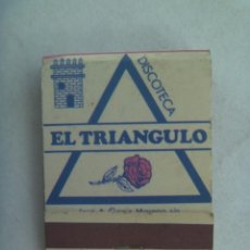 Cajas de Cerillas: CAJA DE CERILLAS PUBLICITARIA DE DISCOTECA EL TRIANGULO, LA ALGABA ( SEVILLA ). Lote 236068025