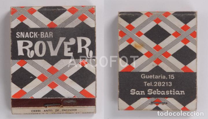 Cajas de cerillas: Antigua Caja de Cerillas SNACK BAR ROVER - SAN SEBASTIAN