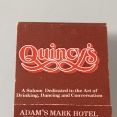 Cajas de Cerillas: CAJA DE CERILLAS QUINCY'S ADAM'S MARK HOTELS ,INDIANAPOLIS (EE.UU)