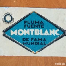 Cajas de Cerillas: PLUMA MONTBLANC - ANTIGUO CROMO PUBLICITARIO CAJAS CERILLAS AÑOS 20