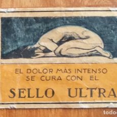 Cajas de Cerillas: SELLO ULTRA - ANTIGUO CROMO CAJAS CERILLAS AÑOS 20