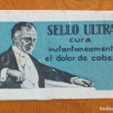 Cajas de Cerillas: SELLO ULTRA - ANTIGUO CROMO CAJAS CERILLAS AÑOS 20