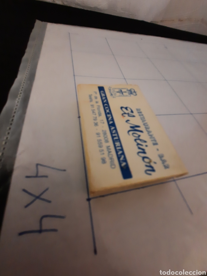 Matchboxes: Caja de cerillas publicidad restautante.