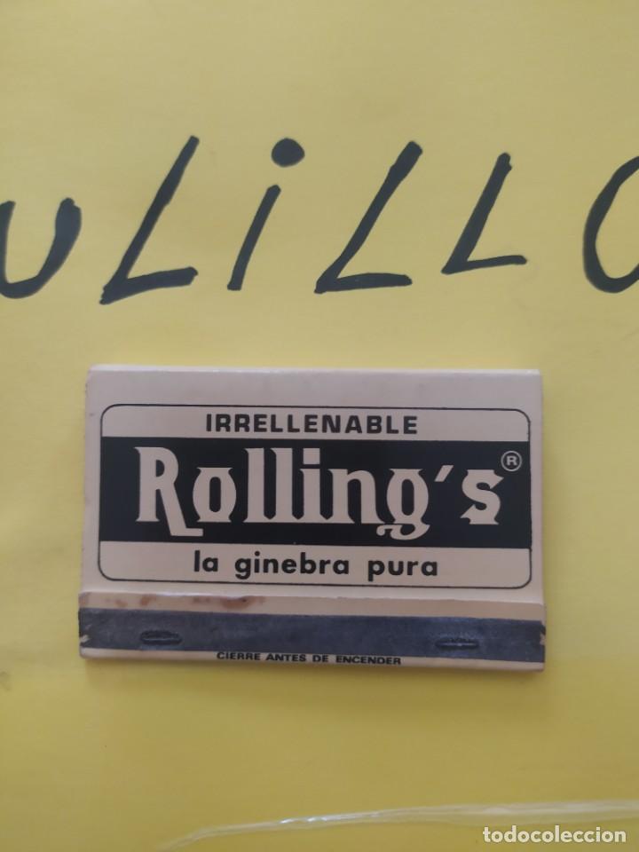 Cajas de cerillas: CAJA DE CERILLAS IRRELLENABLE ROLLING'S LA GINEBRA PURA