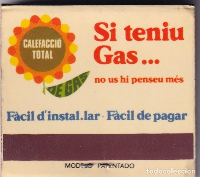 Cajas de Cerillas: CARTERITA DE CERILLAS: CALEFACCIÓ TOTAL DE GAS - CATALANA DE GAS - - Foto 2 - 302453348