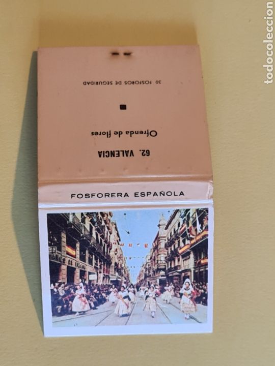Bo&icirc;tes d'Allumettes: CARTERITA DE CERILLAS - TURISMO N&ordm; 62 - VALENCIA - OFRENDA FLORES - CON SUS CERILLAS
