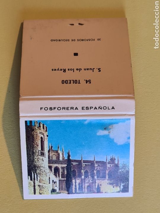 Bo&icirc;tes d'Allumettes: CARTERITA DE CERILLAS - TURISMO N&ordm; 54 - TOLEDO - S. JUAN DE LOS REYES - CON SUS CERILLAS